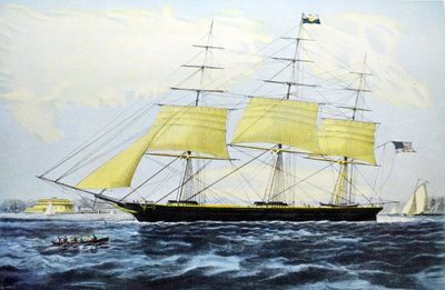 Clipper-Schiff Nightingale von N. and Ives, J.M. Currier